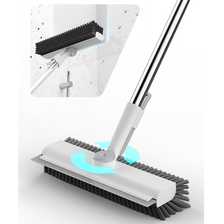 Floor Scrub Brush 3 in 1 with Squeegee 54.3 Inch Handle 1