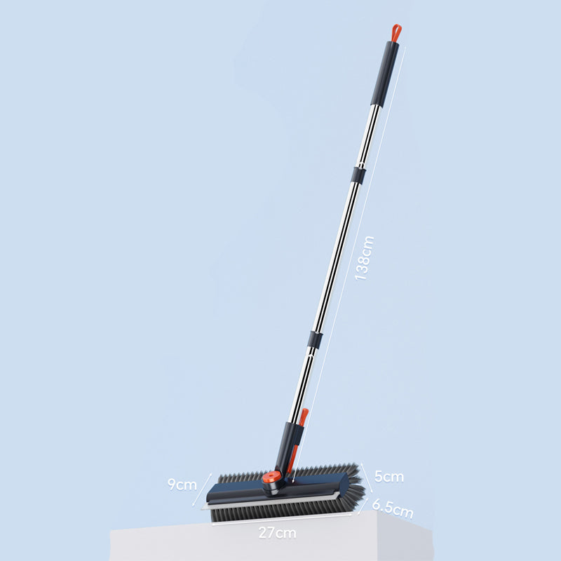 Floor Scrub Brush 3 in 1 with Squeegee 54.3 Inch Handle 8