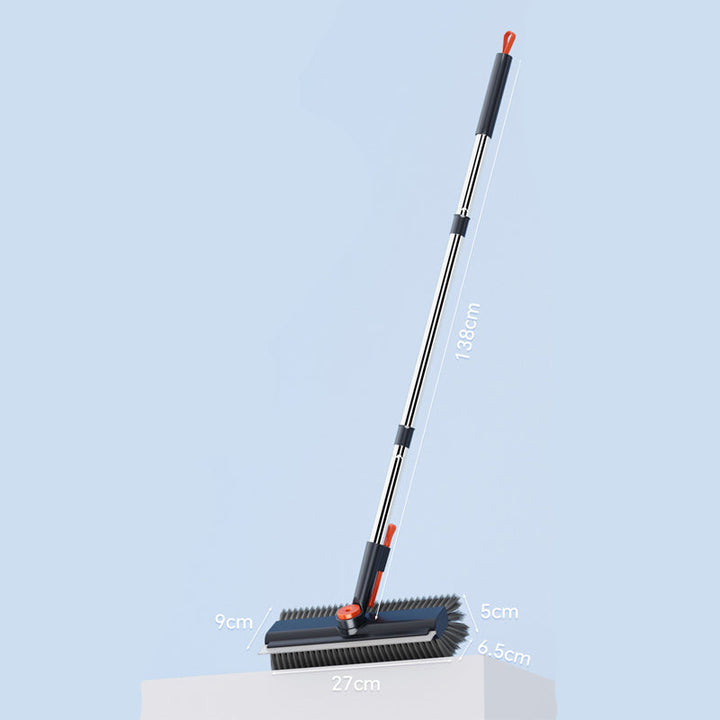 Floor Scrub Brush 3 in 1 with Squeegee 54.3 Inch Handle 8