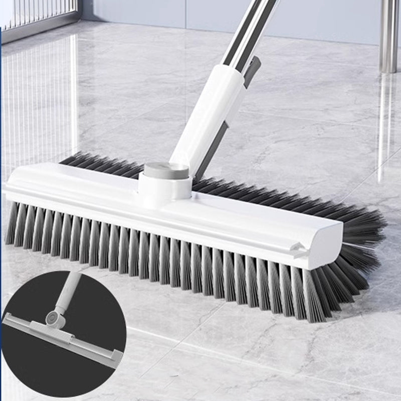 Floor Scrub Brush 3 in 1 with Squeegee 54.3 Inch Handle White 1