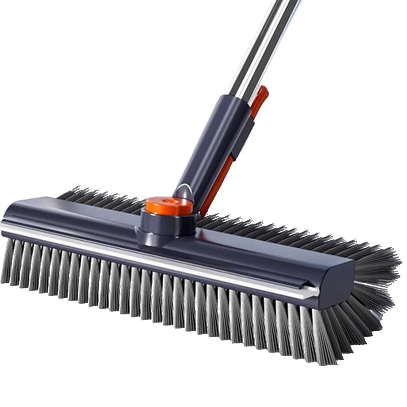 Floor Scrub Brush 3 in 1 with Squeegee 54.3 Inch Handle on white