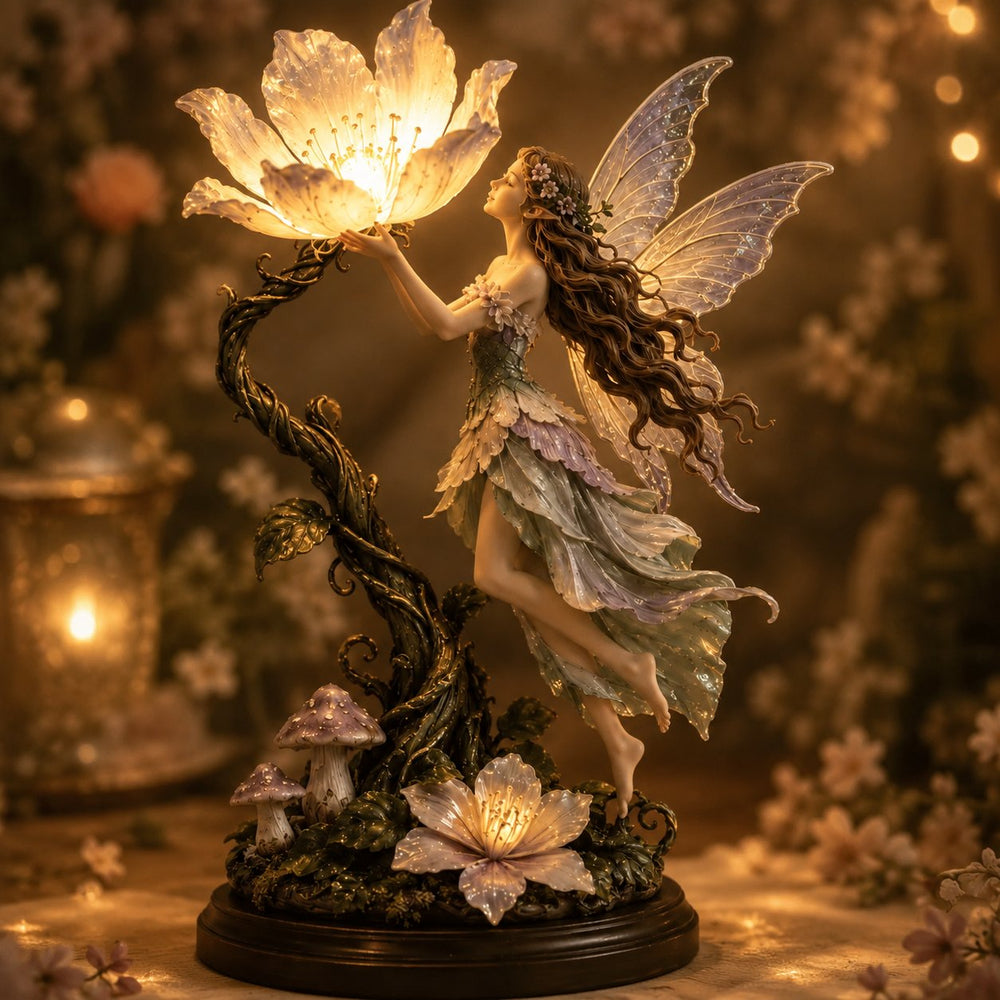 Flower Fairy Night Light Sculpted Table Lamp 2