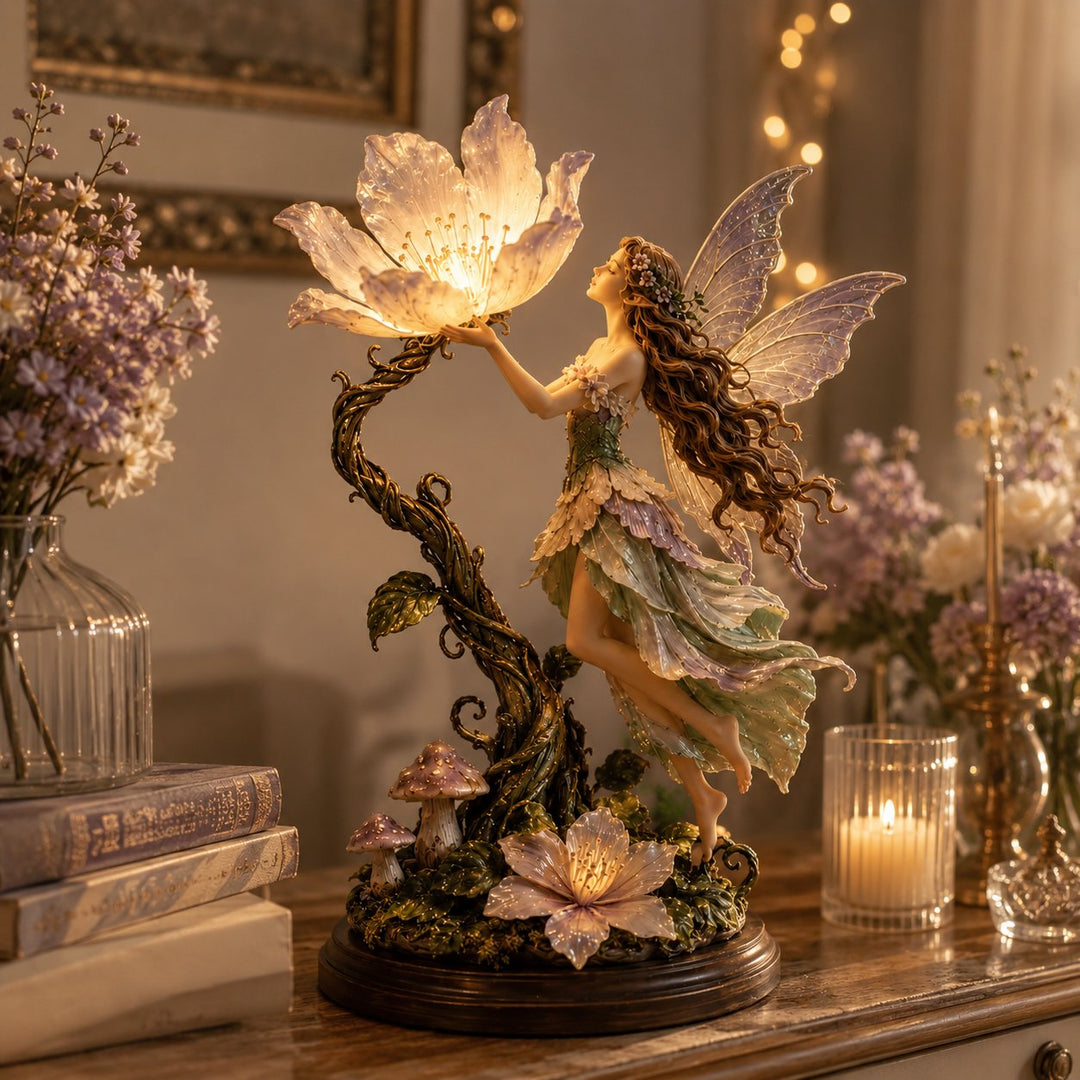 Flower Fairy Night Light Sculpted Table Lamp 3