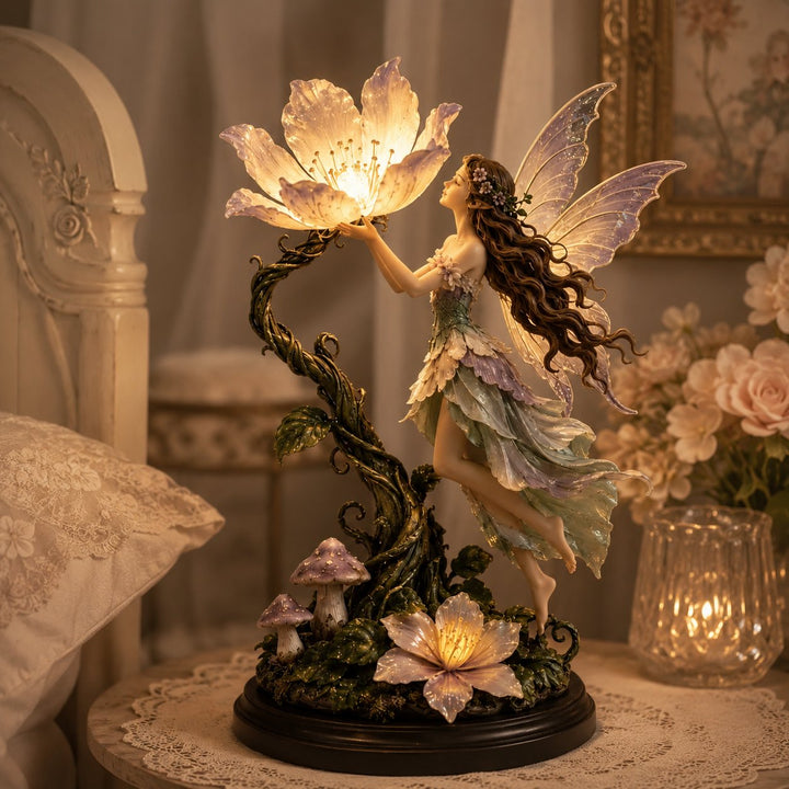 Flower Fairy Night Light Sculpted Table Lamp 4