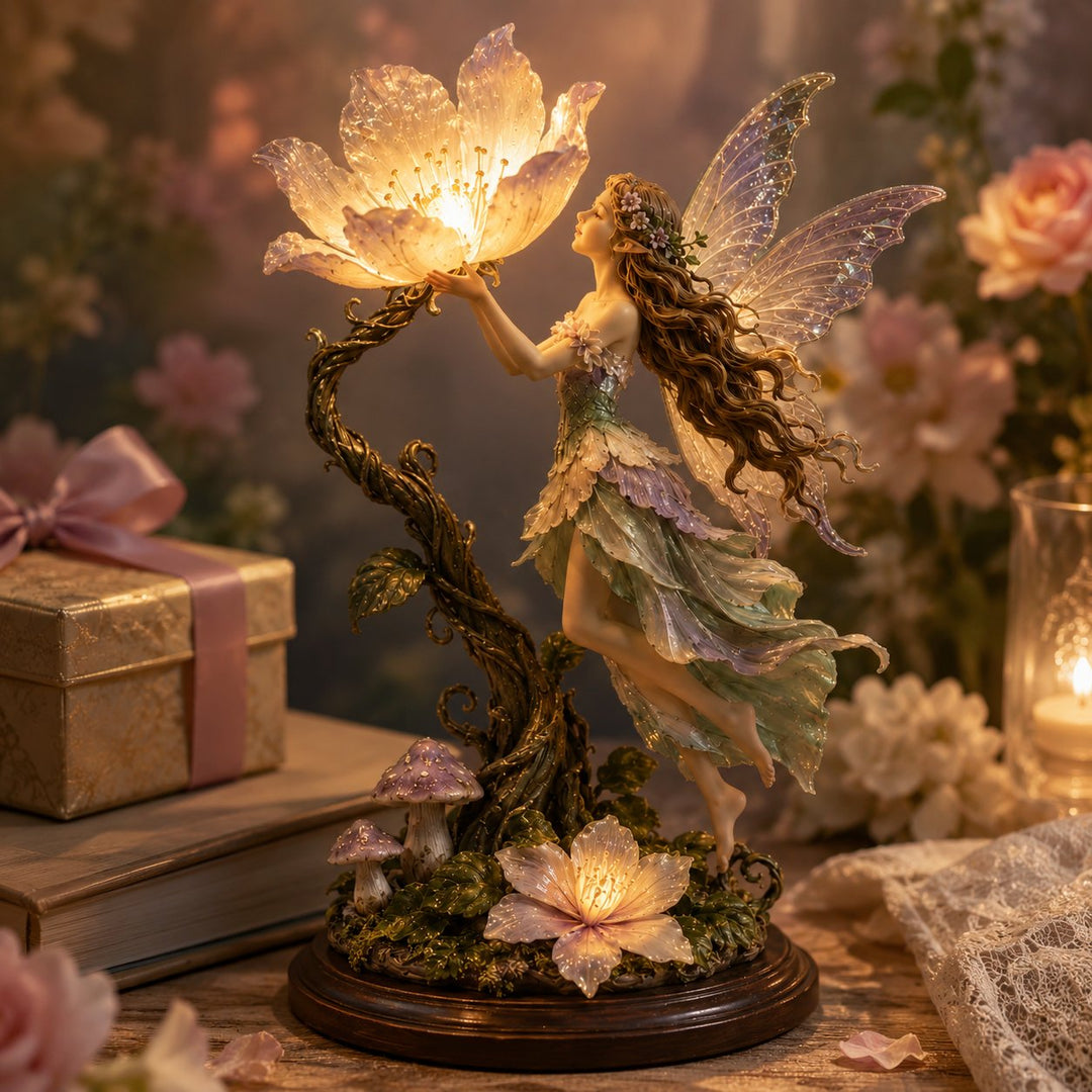 Flower Fairy Night Light Sculpted Table Lamp 5