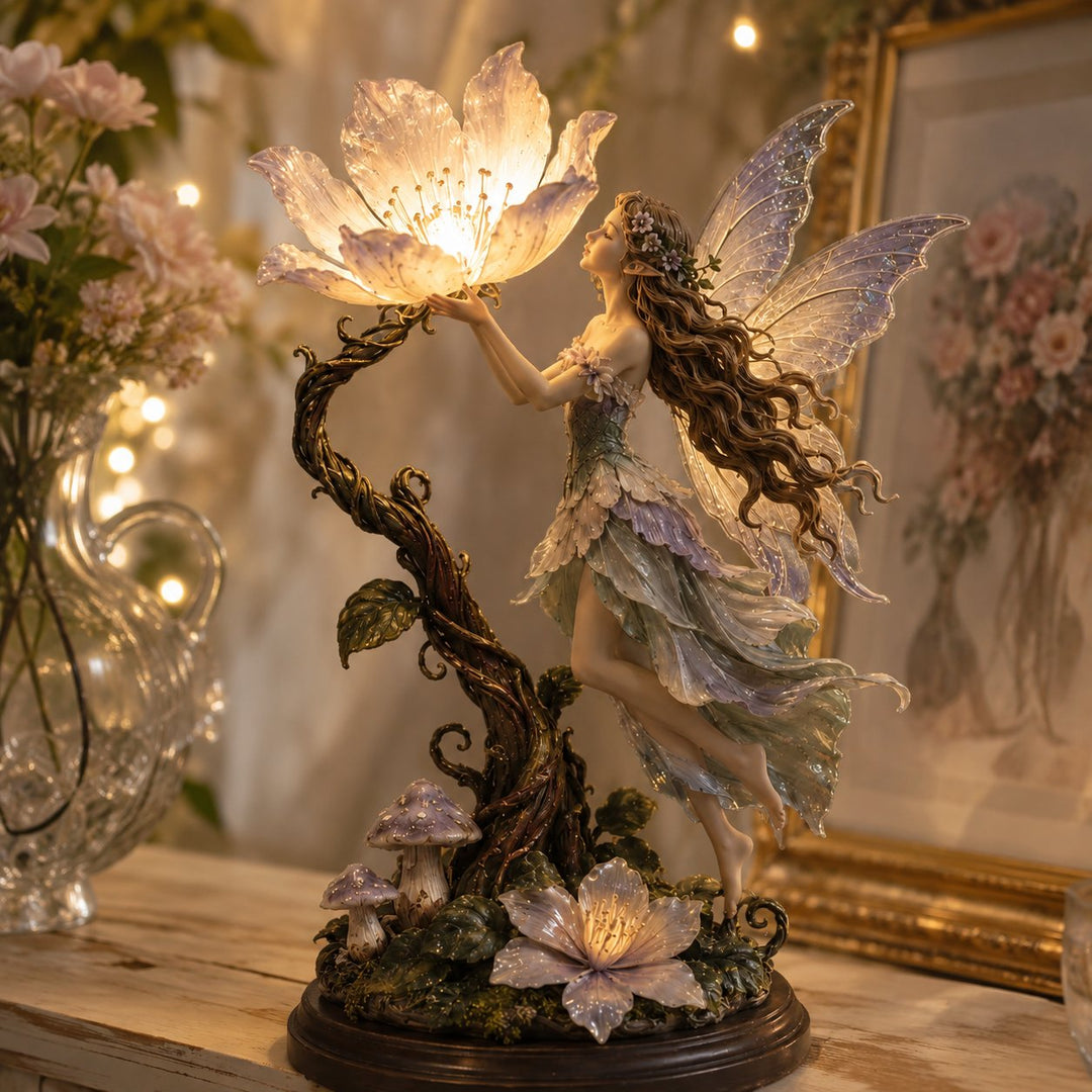 Flower Fairy Night Light Sculpted Table Lamp 6