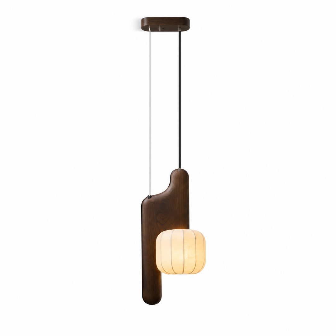Fluted Paper Pendant Light Curved Black Arm 11 x 24 in Set of 3 Vertical Arm 11 x 24 in 3