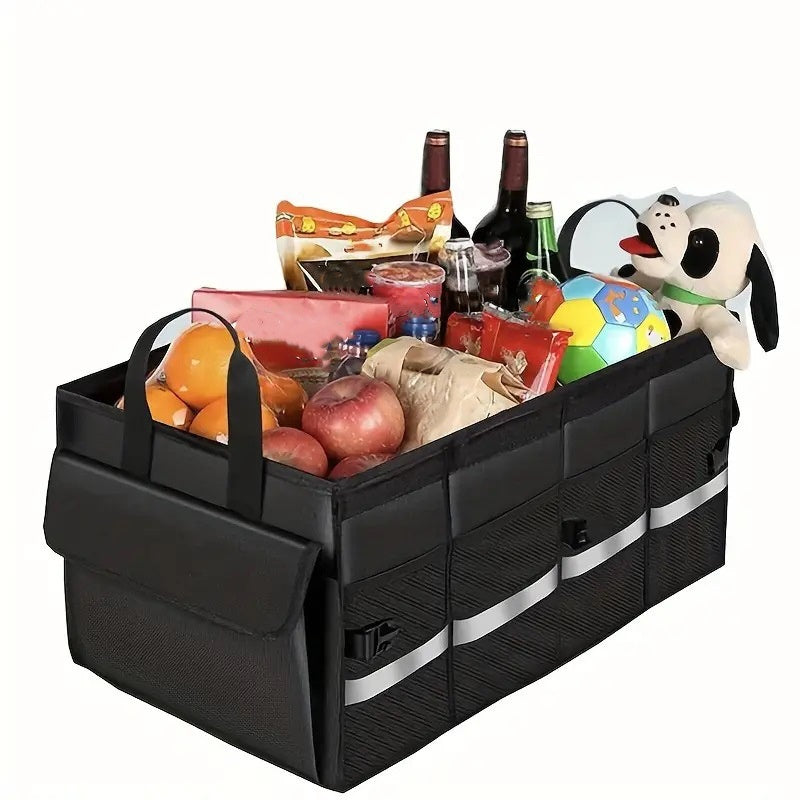Foldable Car Trunk Organizer with Lid 55 Liter Oxford Set of 2 1