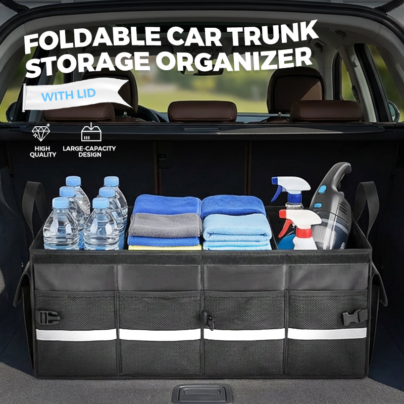 Foldable Car Trunk Organizer with Lid 55 Liter Oxford Set of 2 2