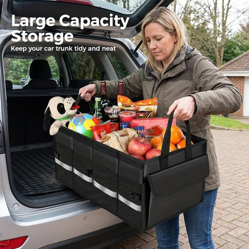 Foldable Car Trunk Organizer with Lid 55 Liter Oxford Set of 2 4
