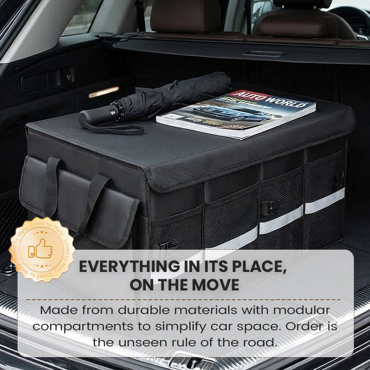 Foldable Car Trunk Organizer with Lid 55 Liter Oxford Set of 2 8