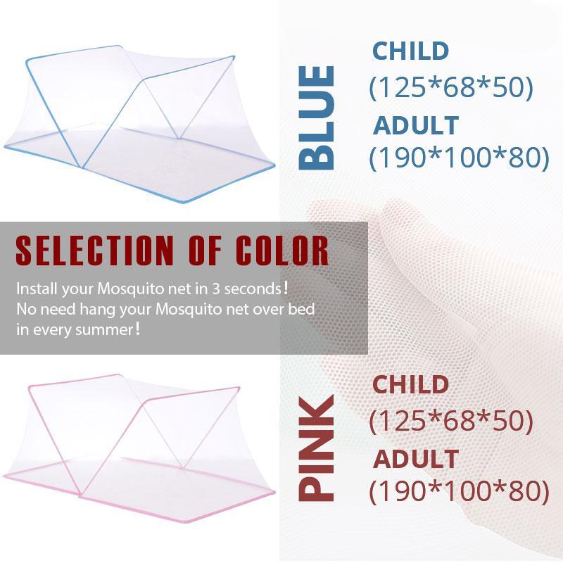 Foldable Mosquito Net Tent Pop Up Pink 1