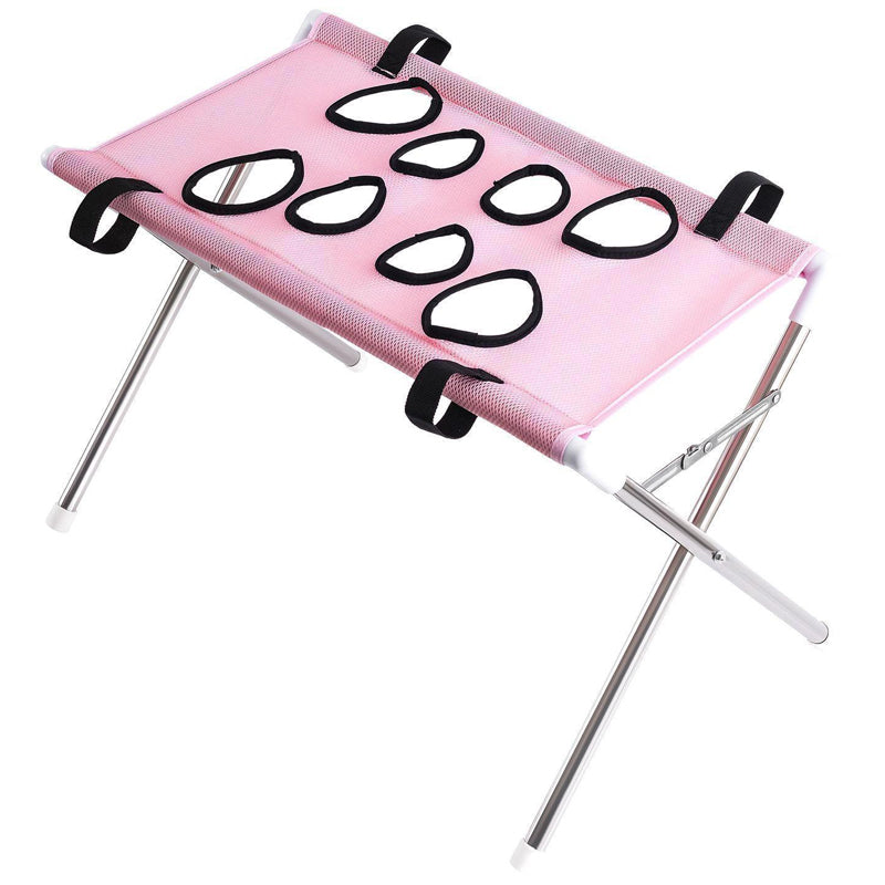 Foldable Pet Grooming Table and Hammock 23.6 x 13 x 15.7 Inches Pink 1