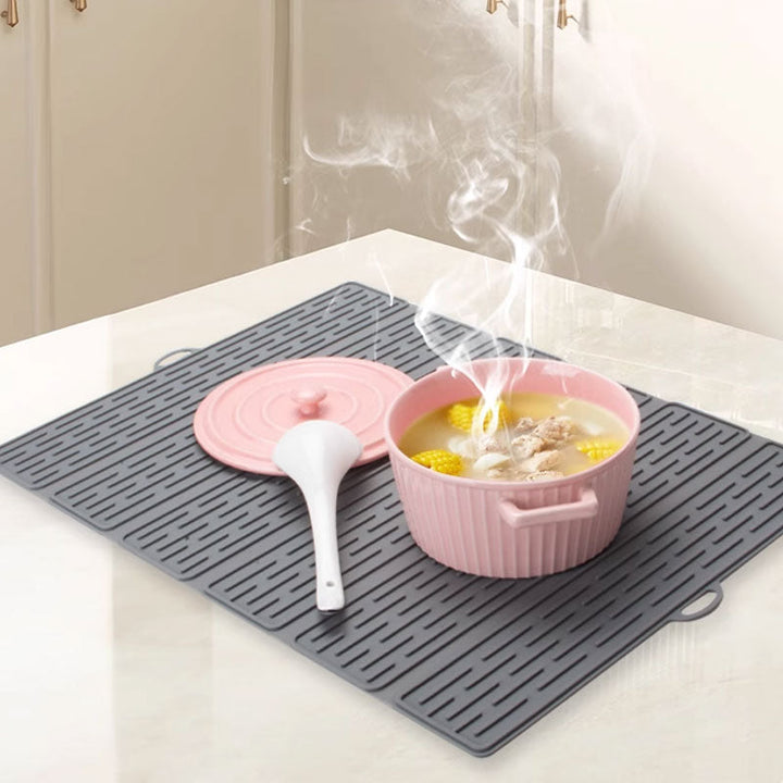 Foldable Silicone Dish Drying Mat 20.98 x 15.94 Inch Set of 2 2