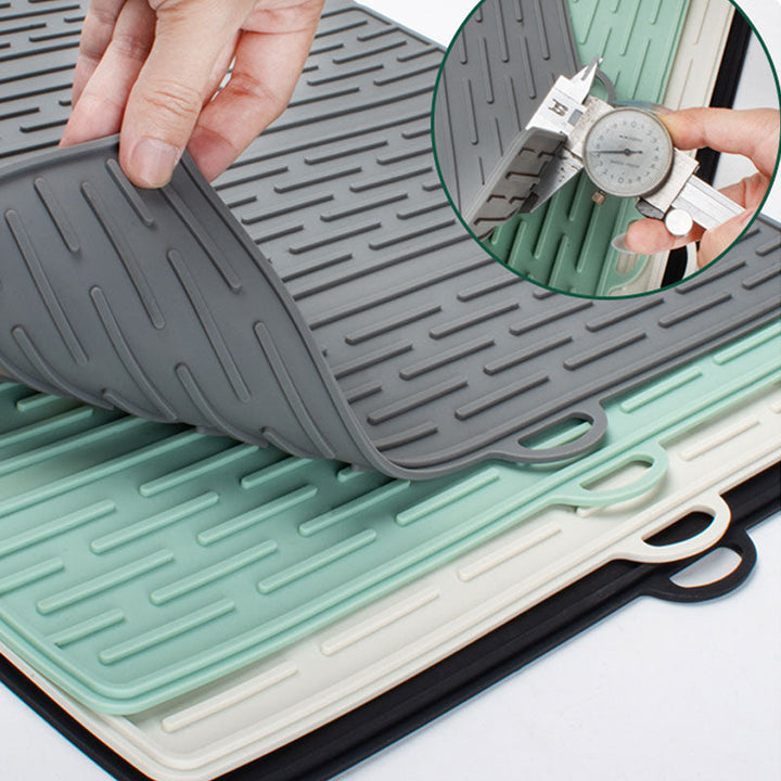 Foldable Silicone Dish Drying Mat 20.98 x 15.94 Inch Set of 2 4