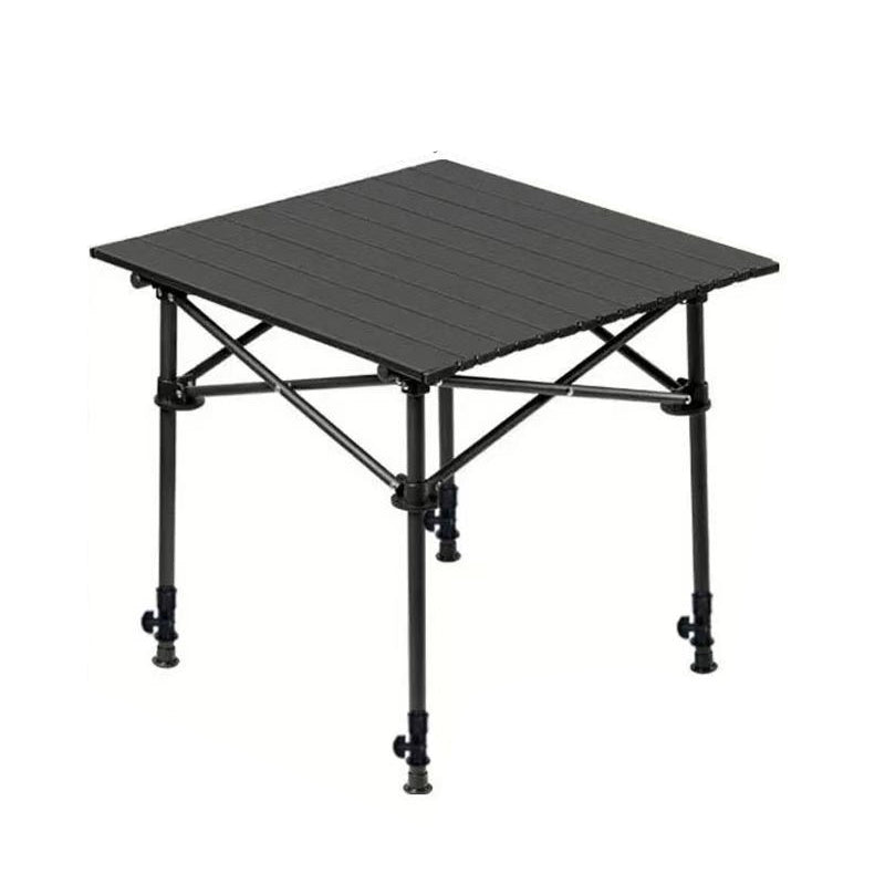 Folding Camping Table Roll Up Top Adjustable Height 1