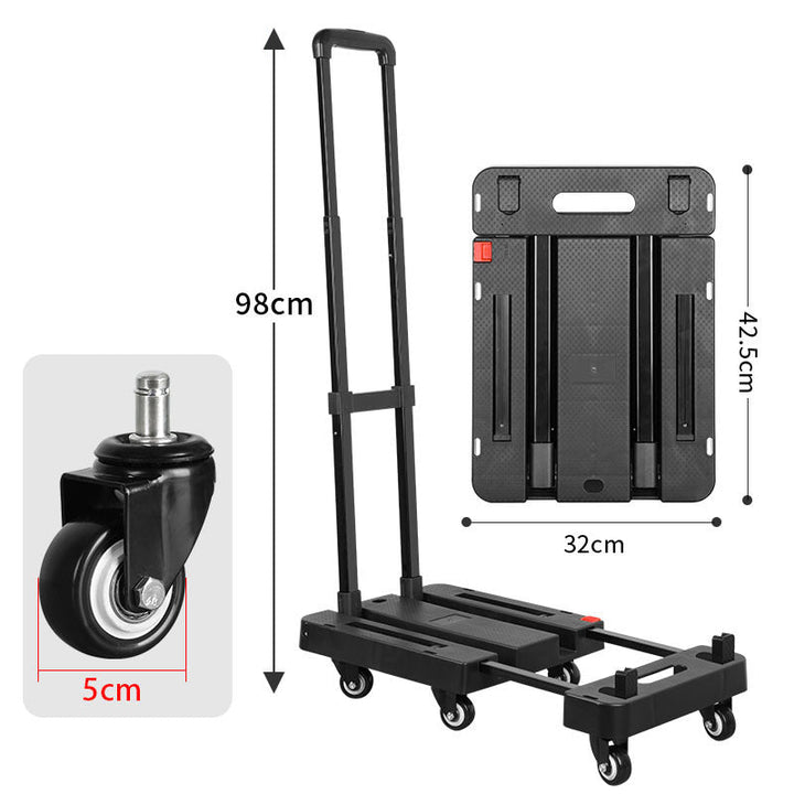Folding Hand Truck 330 lb with Telescopic Handle 2 Inch Wheels 1