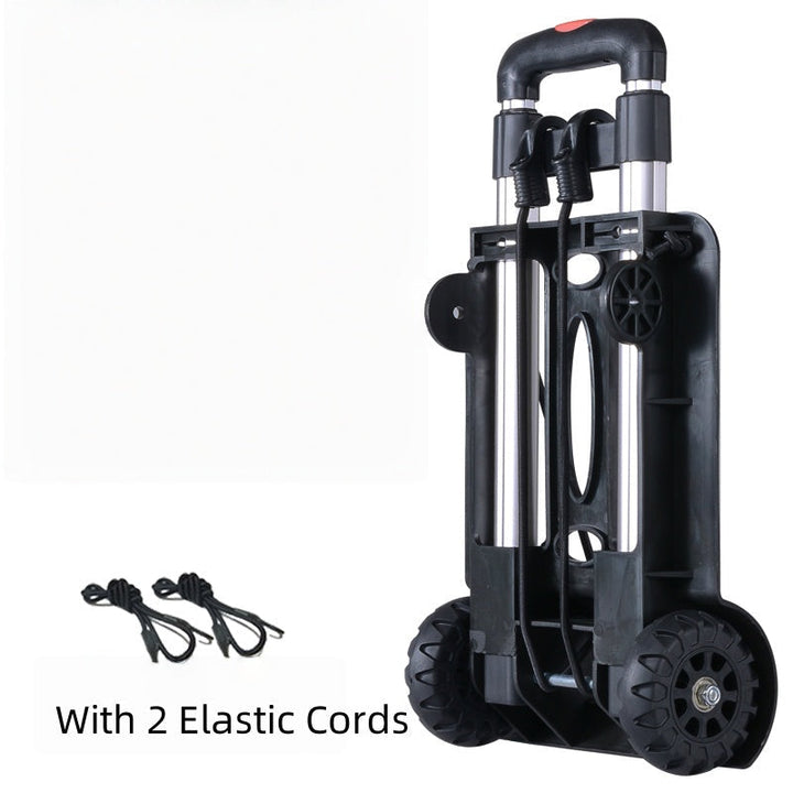 Folding Hand Truck Cart 88 lb Capacity Aluminum Alloy With 2 Elastic Cords 1