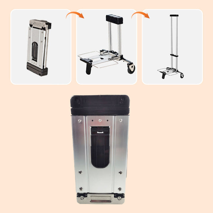 Folding Hand Truck Dolly Mini Stainless Steel Set of 3 2