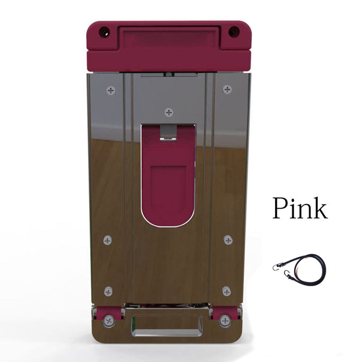 Folding Hand Truck Dolly Mini Stainless Steel Set of 3 Pink 1