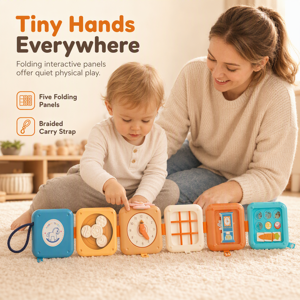 Folding Sensory Activity Cube Toy 3.9 Inch Set of 2 2