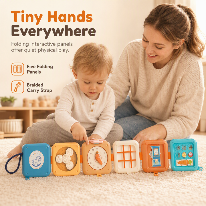 Folding Sensory Activity Cube Toy 3.9 Inch Set of 2 2