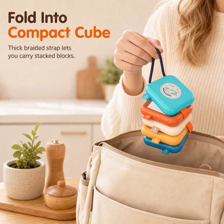 Folding Sensory Activity Cube Toy 3.9 Inch Set of 2 4