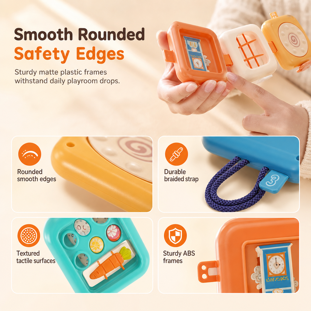 Folding Sensory Activity Cube Toy 3.9 Inch Set of 2 5