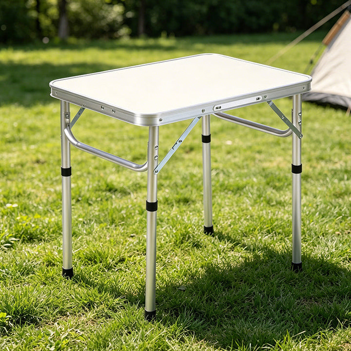 Folding Table Aluminum 23.6 x 17.7 inch Two Heights Set of 2 2