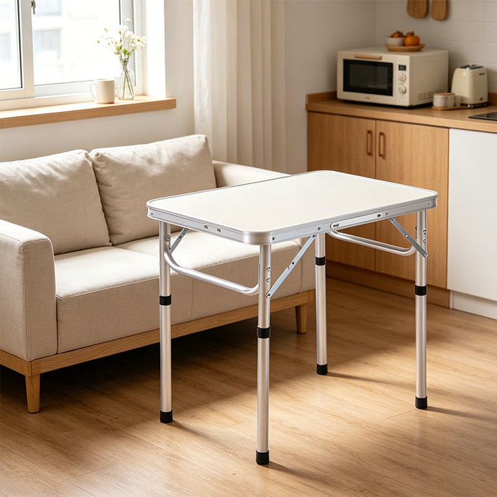 Folding Table Aluminum 23.6 x 17.7 inch Two Heights Set of 2 3