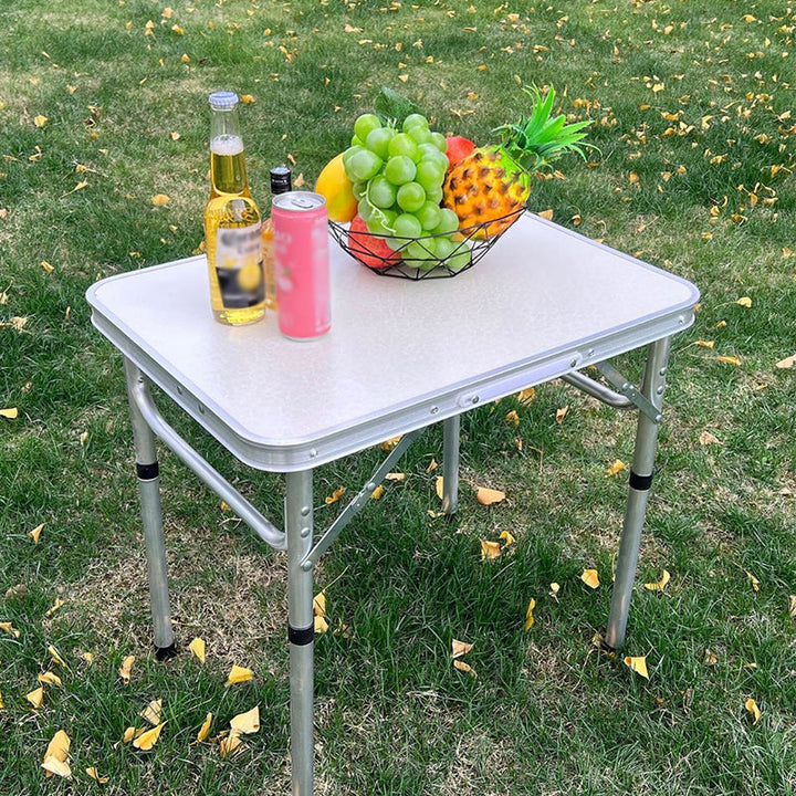 Folding Table Aluminum 23.6 x 17.7 inch Two Heights Set of 2 4