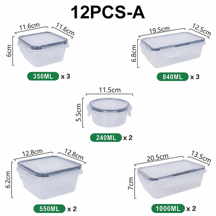 Food Storage Containers with Locking Lids 12 or 16 Piece Set 12 Piece Set A 1