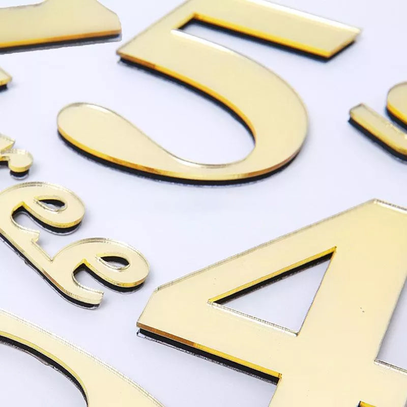 Frameless DIY Wall Clock Acrylic Numbers Silent Movement 4