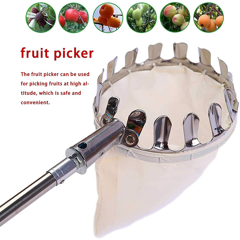Fruit Picker Basket with Stainless Steel Pole 4