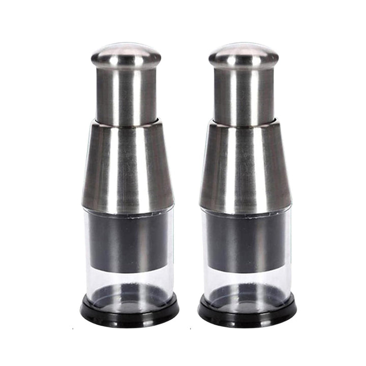 Garlic Chopper Hand Press Stainless Steel 2 Pieces 1