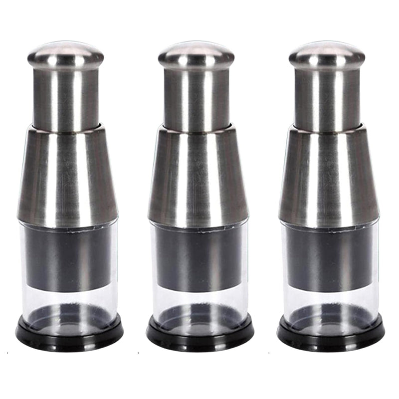 Garlic Chopper Hand Press Stainless Steel 3 Pieces 1