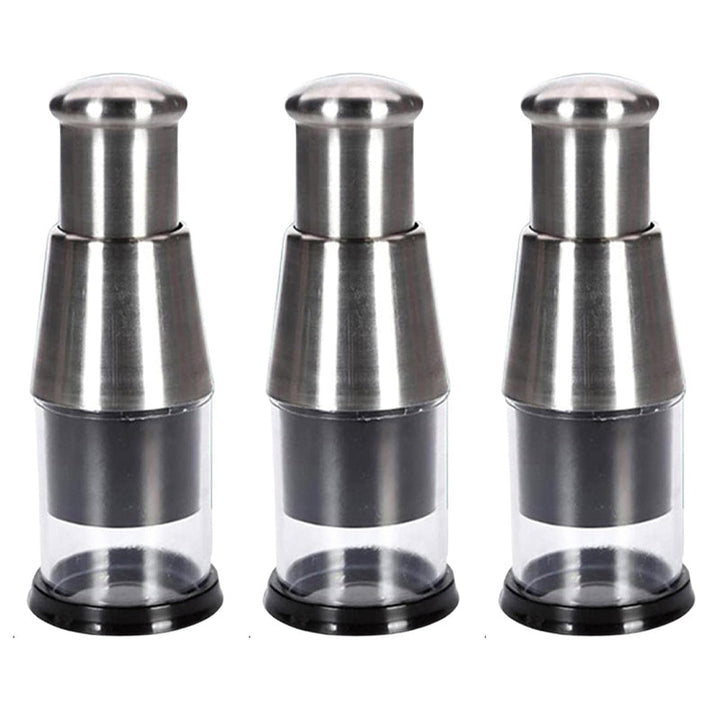 Garlic Chopper Hand Press Stainless Steel 3 Pieces 1