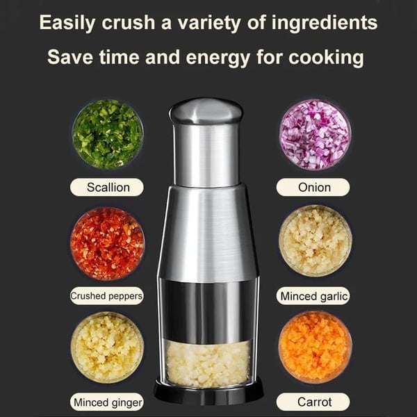Garlic Chopper Hand Press Stainless Steel 5