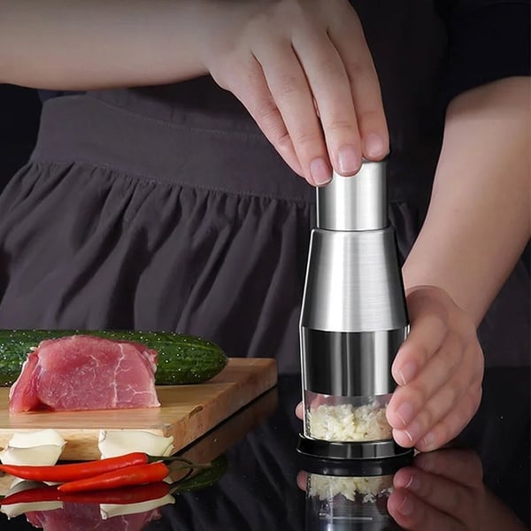 Garlic Chopper Hand Press Stainless Steel 7