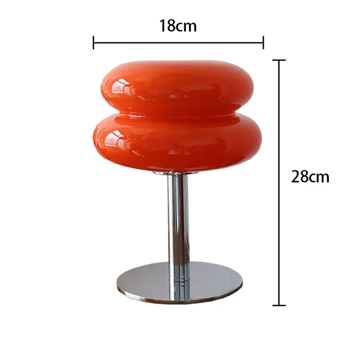 Glass Table Lamp with Chrome Base 11 Inch USB Powered 1