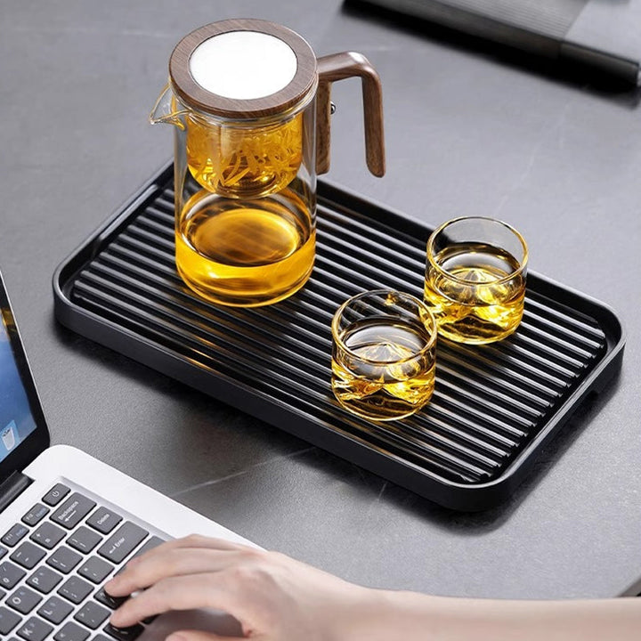 Glass Teapot with Infuser and Wooden Handle 3