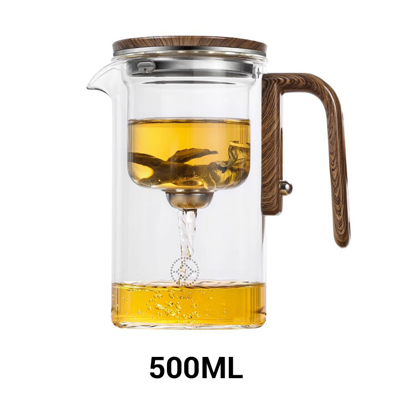 Glass Teapot with Infuser and Wooden Handle 500 ml 1