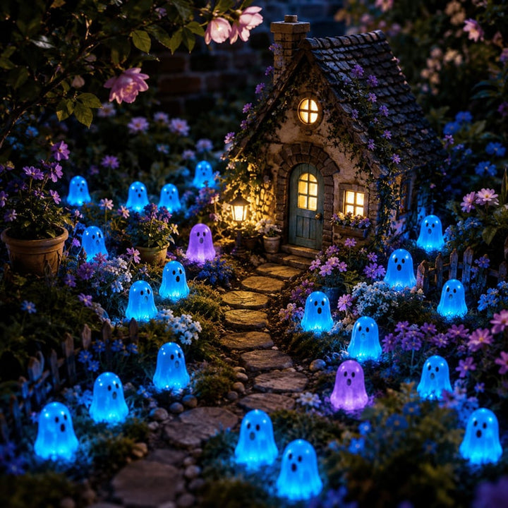 Glow in the Dark Mini Ghosts Resin 200 Pieces 8 Colors 10