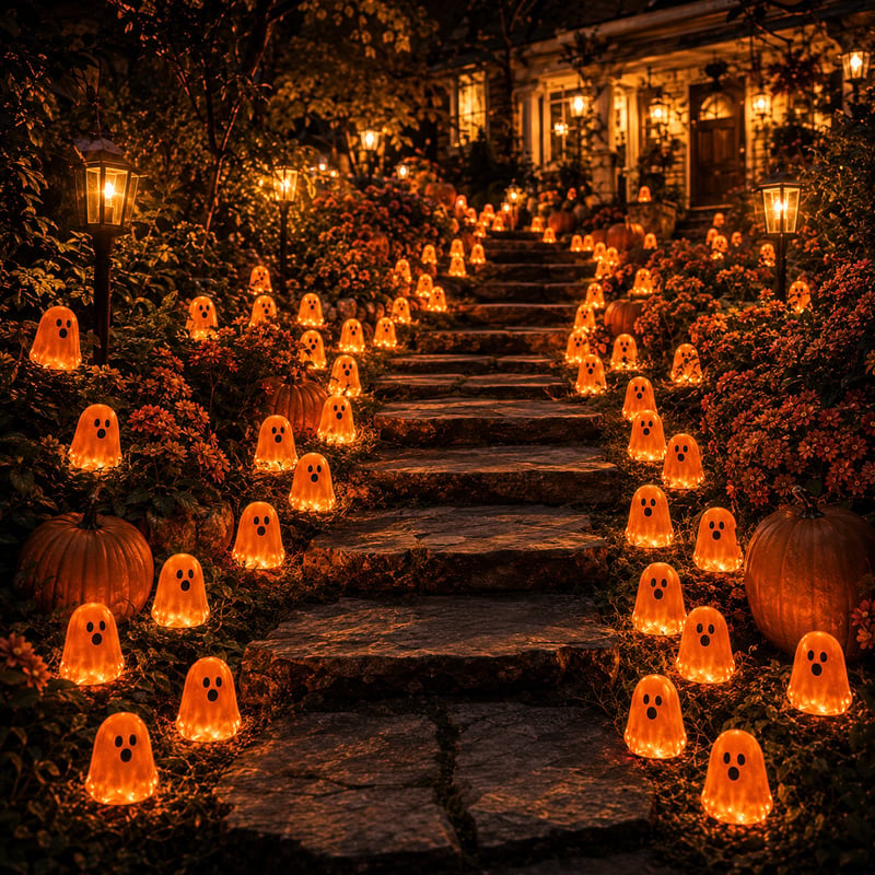 Glow in the Dark Mini Ghosts Resin 200 Pieces 8 Colors 11
