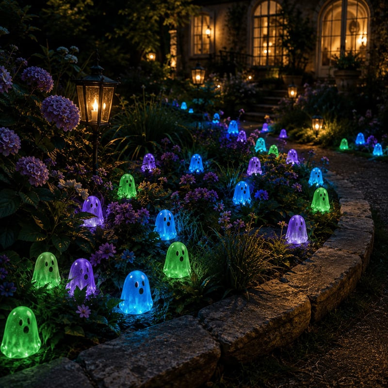 Glow in the Dark Mini Ghosts Resin 200 Pieces 8 Colors 12