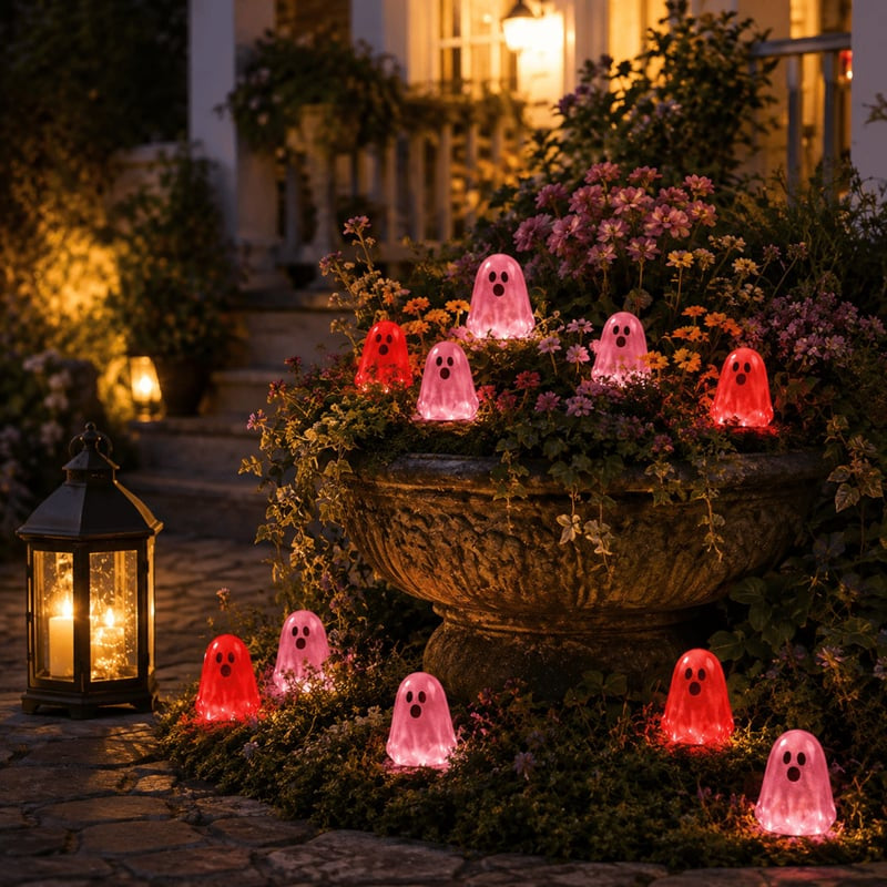 Glow in the Dark Mini Ghosts Resin 200 Pieces 8 Colors 13
