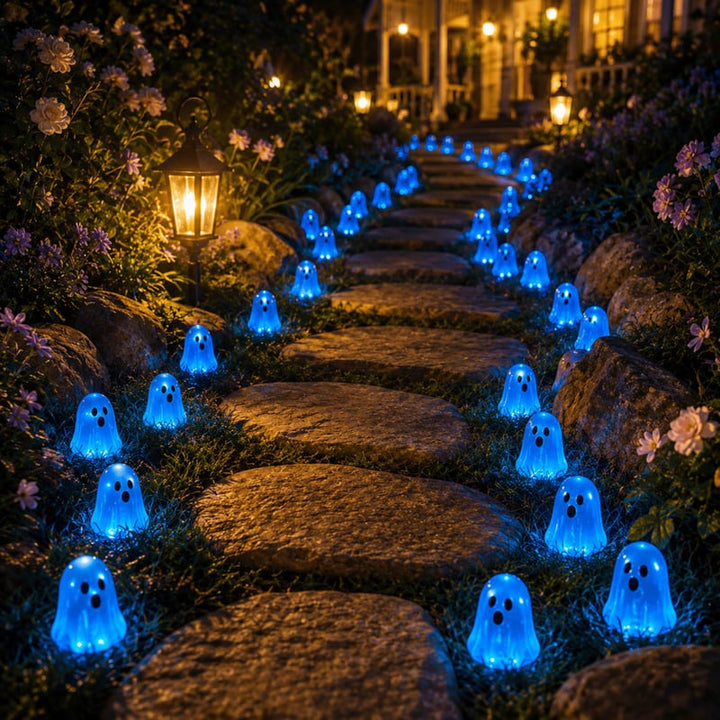 Glow in the Dark Mini Ghosts Resin 200 Pieces 8 Colors 16