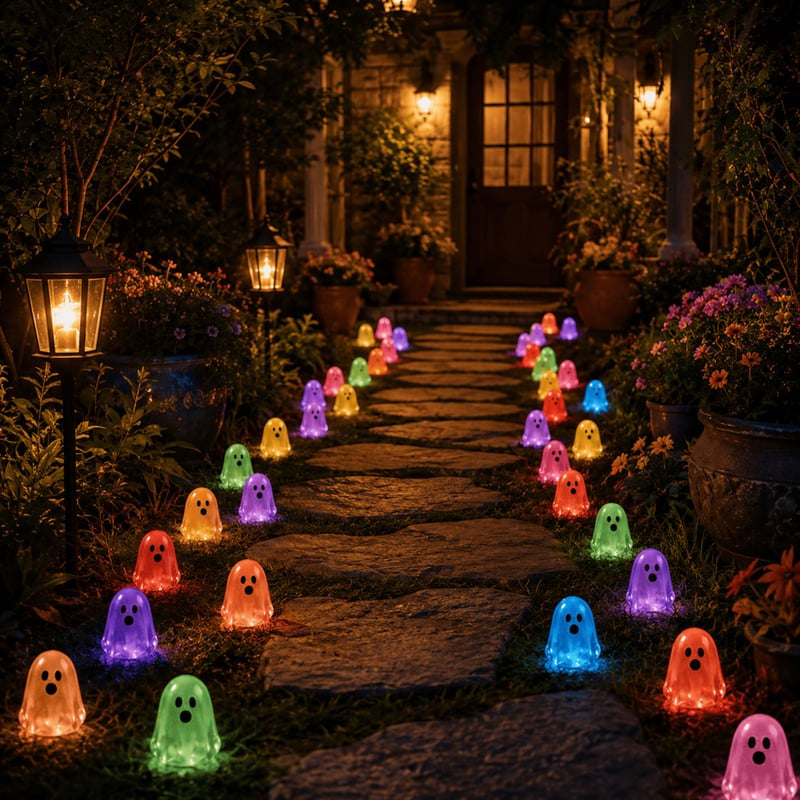 Glow in the Dark Mini Ghosts Resin 200 Pieces 8 Colors 17