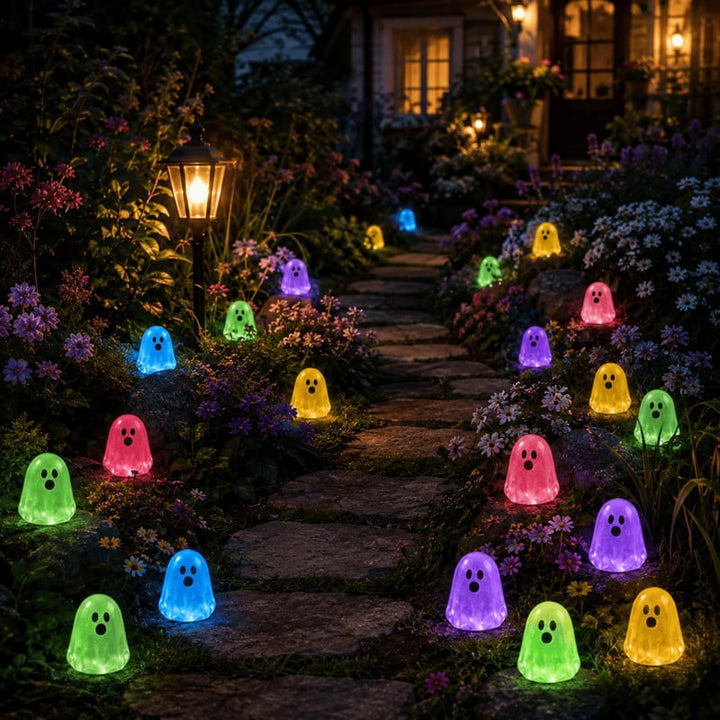 Glow in the Dark Mini Ghosts Resin 200 Pieces 8 Colors 18
