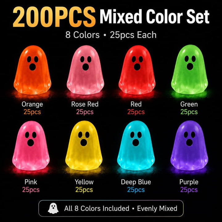 Glow in the Dark Mini Ghosts Resin 200 Pieces 8 Colors 200 Pieces 2
